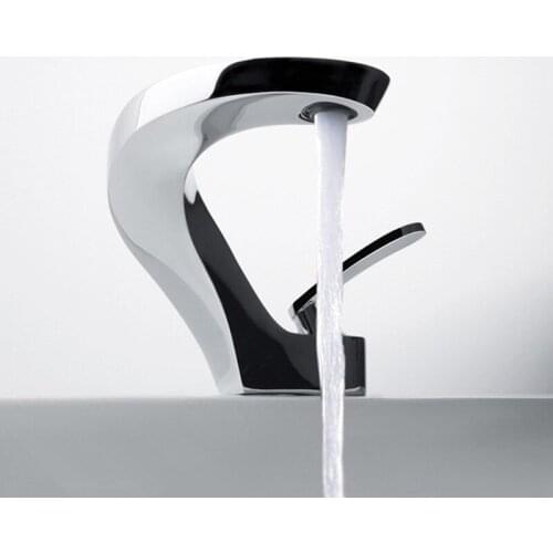 Bathroom Basin Faucet Brass Hot & Cold Sink Mixer Tap Deck Mounted Single Handle New Design Water Tap