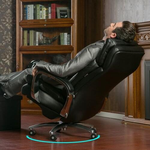 New Modern Boss Chair Leather Office Chair Simple Computer Chair Home Executive Chair Reclining Massage Latex Swivel Chair