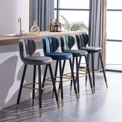 Modern Bar Stool Chair Minimalist Bar Stools High Stools Coffee Shop High Bar Chairs Light Luxury Bar Front Desk Chair Barstools