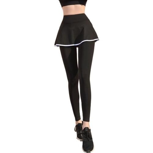 Sports Skort Yoga Fitness Golf Tennis Running Underneath Short Skirt with Long Leggings Womens High Waist Speed Dry Skorts