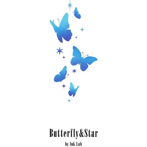 32MM×65MM color butterfly star tattoo stickers waterproof men and women lasting fresh literary wrist
