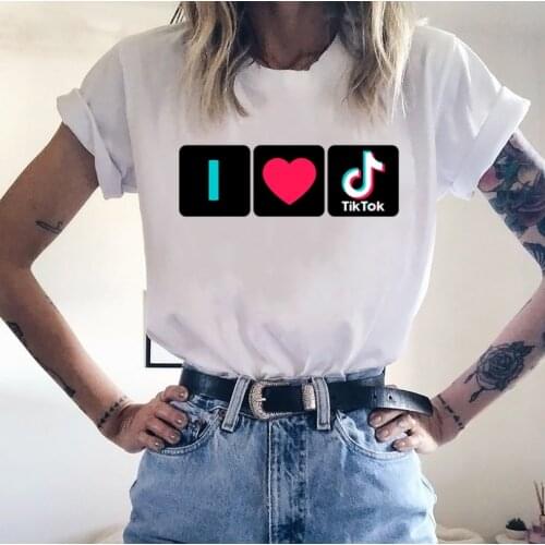 TIK TOK T Shirt Women Pink Tees Tshirt Oversize Childrens Tees Kids Streetwear Short Sleeve T Shirts