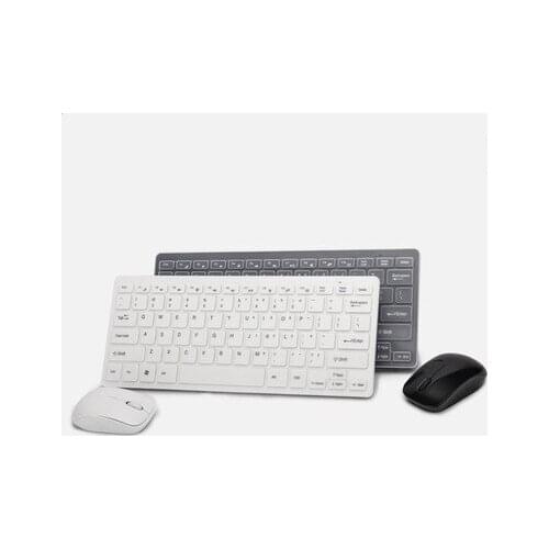 Ultra-thin multimedia silent 2.4G mini wireless keyboard and mouse set with film delivery suitable for desktop laptops