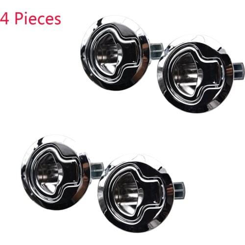4PCS Marine Lock Lift Slam Latch Hardware Stainless Steel Flush Mount Hatch Flush Pull Latch for RV Yacht Boat Deck Hatch Door