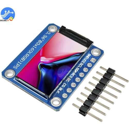 0.96 inch 80X160 IPS LCD Display Module Full Color TFT 65K ST7735 Driver LCD Screen 3.3V SPI Interface Replace OLED