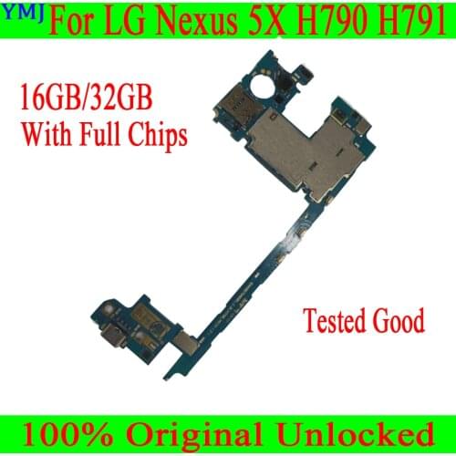 100 % UNLOCKED Motherboard 16GB/32GB Work For LG Nexus 5X Mainboard Original For LG H790 H791Motherboard Test Is Work