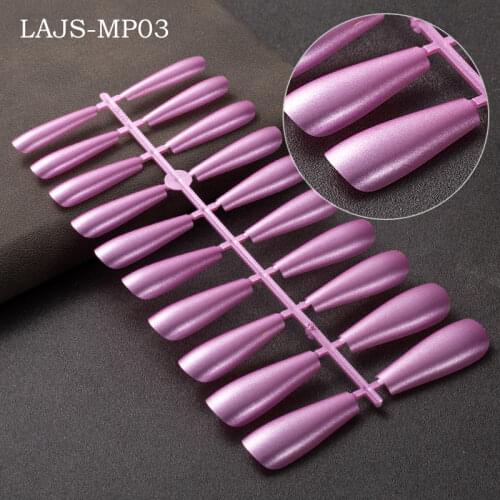 20pcs Dumb Gold Ballerina Nail Tips Fashion Press on Nails Long Trapezoid False Tools Manicur False Nails Tips for Extension