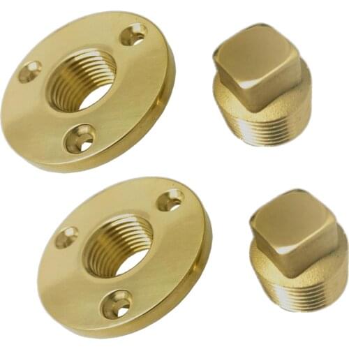 2x Bronze Garboard Marine Boat Yacht Screw Drain Plug Fits 1" Diameter Hole