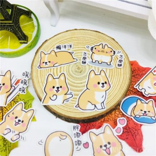 40 pcs Cute little Shiba Inu Stickers for Car Styling Bike Motorcycle Phone Laptop Travel Luggage Cool Funny Sticker Bomb Decals