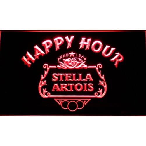 616 Stella Artois Beer Happy Hour Bar LED Neon Light Signs with On/Off Switch 20+ Colors 5 Sizes to choose