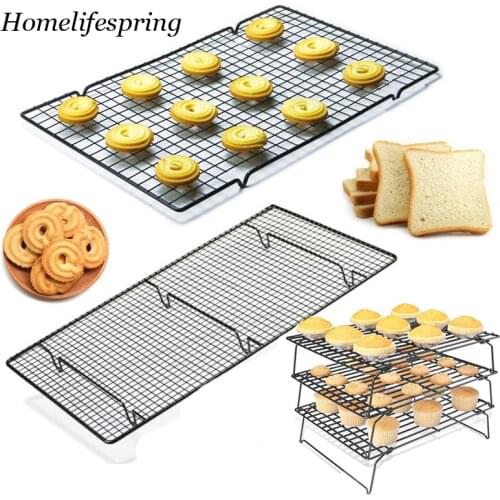 Baking Accessories And Tools Stainless Steel Wire Grid Cooling Tray Cake Food Rack Oven Kitchen Baking Pizza Bread Multi-layer