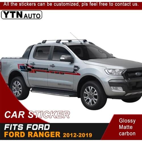 Car Decals For Ford Ranger Wildtrak T6/T7/T8 2012-2020 4x4 Off Road Side Door Graphic Vinyl Car Sticker For Ranger Accessories