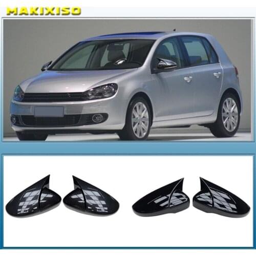Side Rearview Mirror Caps Cover For Volkswagen for VW Golf 6 GTI MK6 2009-2014 Door Wing Mirror Cover Trims Trim Holder