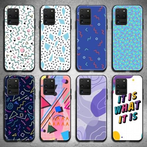 Memphis Abstract Pattern design Phone Case for Samsung S20 plus Ultra S6 S7 edge S8 S9 plus S10 5G lite 2020