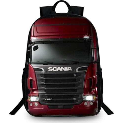 SCANIAES Saabb V8 3D Children Backpack Kids Student Pencil Bags Cosmetic Bags Travel Laptop Drawstring Messenger Bag School Bag