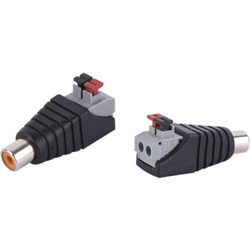 Jack Press Plug Cabe for Audio Cable Speaker RCA Connector Adapter Cable 1pc Universal Wire A/V Cable to Audio Male RCA Adapter