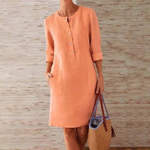 FANTIGO Summer Linen Dresses