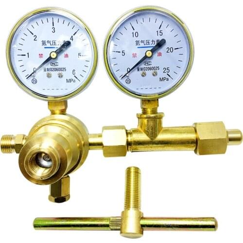 G 5/8" Brass High Pressure Nitrogen Regulator Valve YQD-370 Pressure Reducer 15Mpa Pressure Adjustment Range 0.4-4Mpa