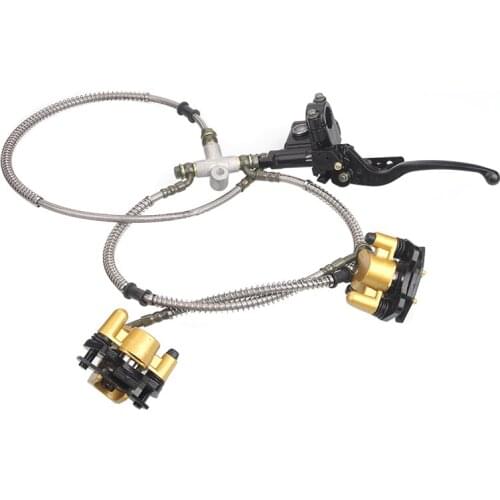 Front Disc Brake Master Cylinder Hydrualic Caliper Assembly for Chinese 50cc 70cc 90cc 110cc 125cc ATV Quad