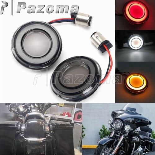 1157 LED Turn Signal Indicator Light 2 inch Bullet Signals Inserts Light For Harley Dyna Street Bob Low Rider Fat Bob Wide Glide