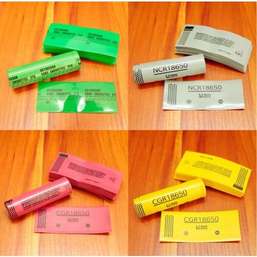 Customized lithium battery packaging skin shrink film 18650 battery special insulation heat shrinkable tube 26650 PVC plastic