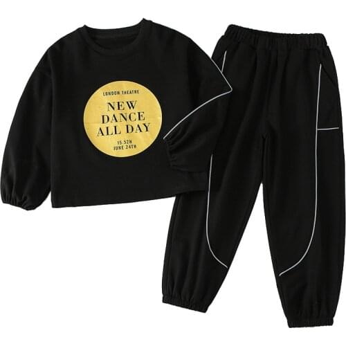 Teen Girls Fashion Casual Sport Clothes Set Autumn Print Sweatshirt Pants 2 pieces Spring Children Suits 8 10 11 12 13 14 years