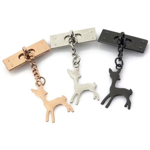 1pcs Metal Deer Shape pendant Fashion Bag decoration Buckle for Handbag Bag Purse Luggage Hardware Closure Bag Parts Accessories