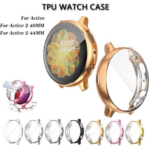 Soft TPU Protection Case for Samsung Watch Active with Screen Protector Watch Case for Galaxy Active 2 40mm 44mm