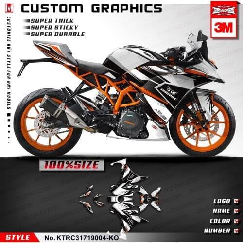 KUNGFU GRAPHICS Motorbike Stickers Personalised Decals Kit Adhesive Wraps for RC 250 390 RC250 RC390 2017 2018 2019 2020
