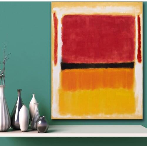 Wall Pictures For Living Room Abstract mark_rothko (Violet, Black, Orange) Canvas Art Home Decor Modern No Frame Oil Painting