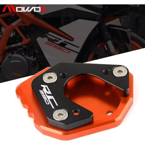 New High Quality Side Stand Enlarge Kickstand Extension Plate Pad For KTM RC390 RC125 RC200 2014 2015 2016 2017 2018