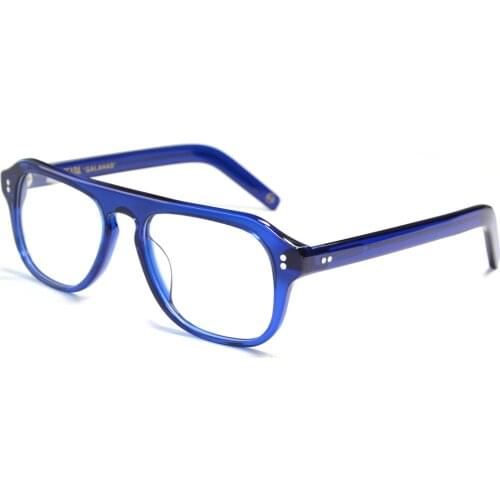 Kingsman Glasses Vintage Frame Men Eyeglasses Retro Acetate Prescription Blue Eyewear Clear Lens Glasses