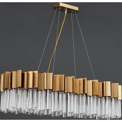 Postmodern minimalist creative living room lamp Hong Kong style luxury crystal chandelier restaurant bedroom lamp