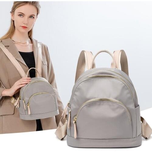 2021 Summer Oxford Cloth Backpack Female Students Easy To Build Large Capacity Leisure Womens School Bag Kawaii Travel Small