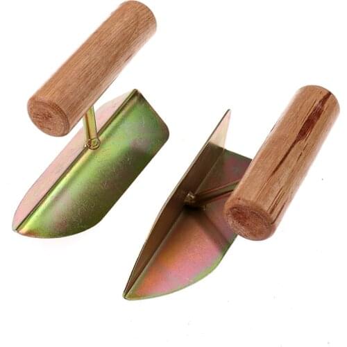 Wooden handle putty knife scraper Drywall Corner shovel Yin Yang Puller for Diatom mud home construction tool