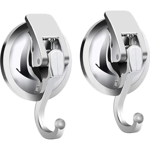 Heavy Duty Vacuum Suction Cup Hooks (2 Pack) Specialized For Kitchen Bathroom Restroom Organization