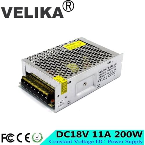 Best quality 18V 11A 200W Switching Power Supply Driver for CCTV camera LED Strip AC110V 220V Input to DC18 SMPS