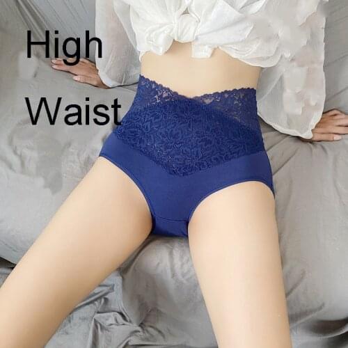 S41 High Waist Large Cotton Panties Woman Body Shaping Briefs High Quality Soft Comfortable Lace Underwear Women Plus Size 100KG