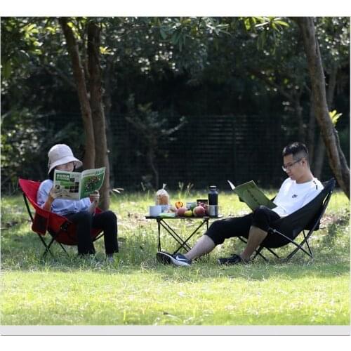 Outdoor folding chair portable back fishing chair leisure outdoor beach sketching Moon chair