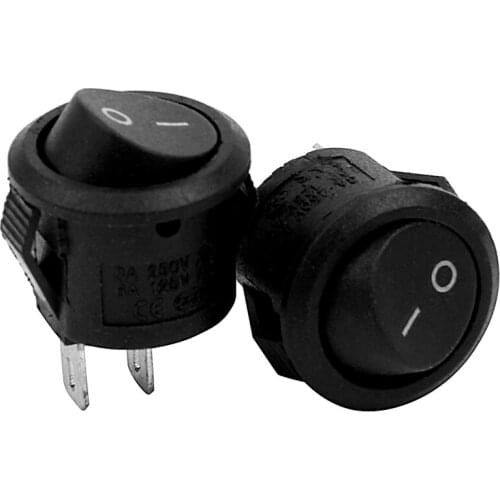 ON/OFF Round Rocker Switch LED illuminated Car Dashboard Dash Boat Van 16mm 3A 250V or 6A 125V
