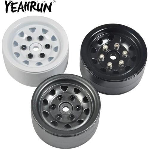 YEAHRUN 1.9'' Metal Beadlock 1/10 RC Wheel Rims For SCX10 D90 D110 TRX-4 Car