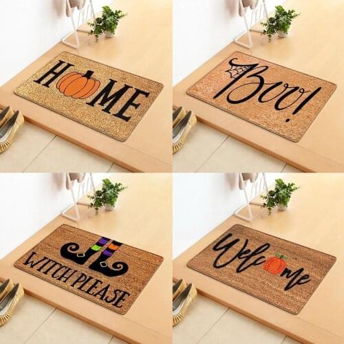 1 Piece Of Halloween Letter Door Mat Household Door Room Carpet Bedroom Kitchen Floor Living Mat Mat 60*40cm G5X7