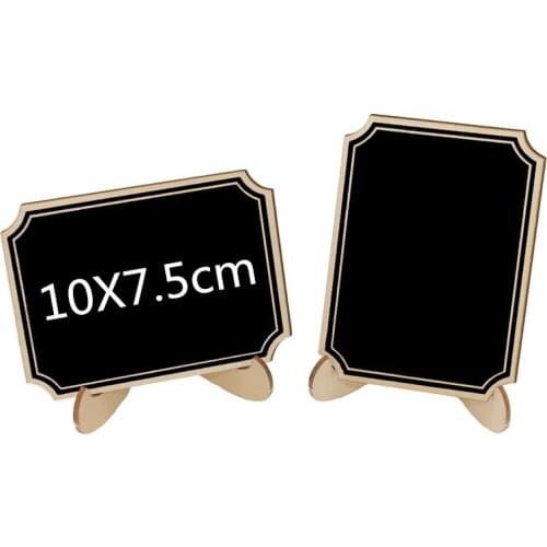 10pcs Wooden Mini Blackboard Chalkboard Message Sign With Hang String Wedding Party Decoration Marriage Supplies 10*7.5cm