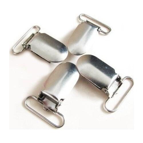 10pcs 1" Pacifier Suspender Clips, Marrywindix Pacifier Clips for Making Pacifie Metal Suspender Paci Pacifier Clips