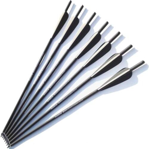 12pcs Archery Crossbow Arrow 20 Inch Arrow Crossbow Bolt OD 8.8mm Mix Carbon Arrow Practice