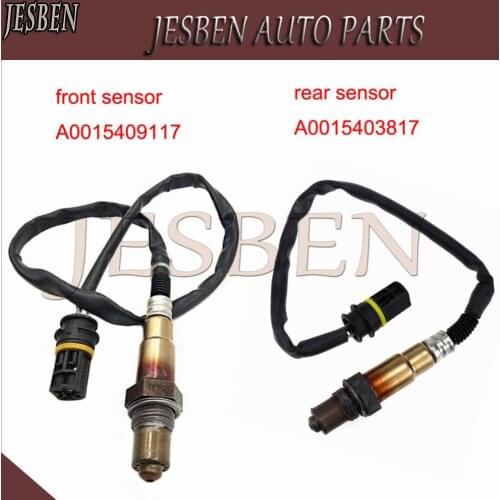 2PCS A0015409117 A0015403817 Front & rear Lambda Probe O2 Oxygen Sensor For MERCEDES-BENZ S202 C200 T C208 CLK230 Kompressor