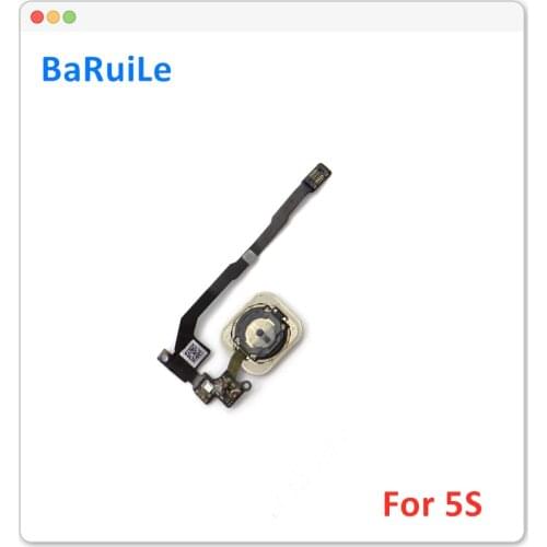 BaRuiLe 20pcs Home Button With Flex Cable For iPhone 5S Home Key Assembly Menu Keypad Replacement Parts