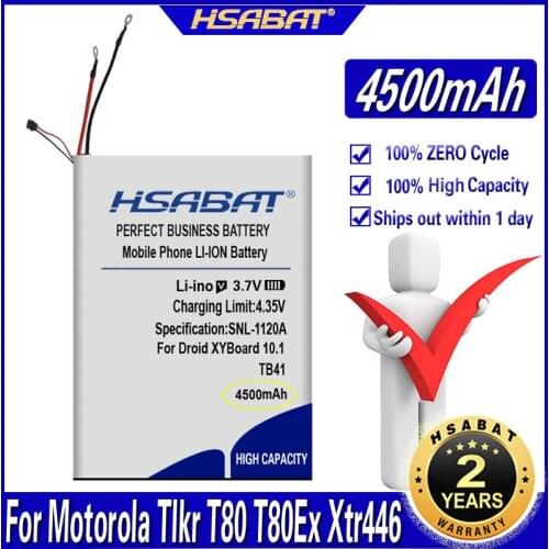 HSABAT TB41 4500mAh Battery for MOTOROLA Droid XYBoard 10.1 MZ609 Xoom 2 Media Edition SNN5900 SNN5900A Batteries
