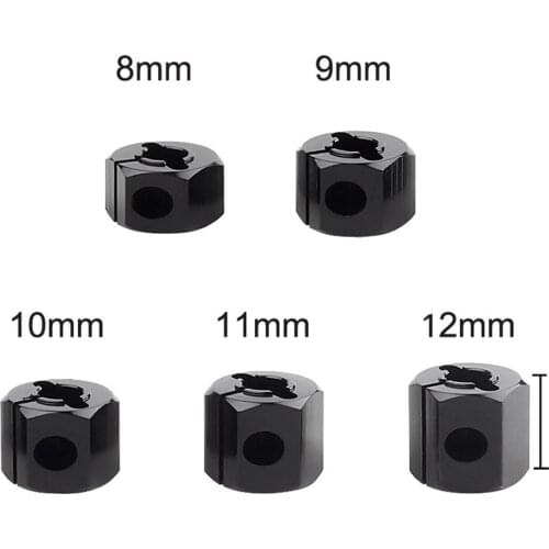 4pcs Thickness 8/9/10/11/12mm Aluminum Wheel 12mm Hex Mount Hole 4mm For RC Car 1/10 Traxxas SCX10 RC4WD D90 Slash Upgrade Parts