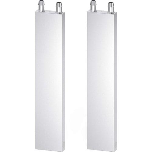 Aluminum Liquid Water Cooler Heat Sink System for PC Computer CPU Graphics Radiator Heatsink Endothermic Head Silver 2 PCS